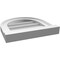 Ekena Millwork Round Top Surface Mount PVC Gable Vent w/ 2"W x 2"P Brickmould Sill Frame, 14"W x 14"H GVPRT14X1403SN - alternate 3